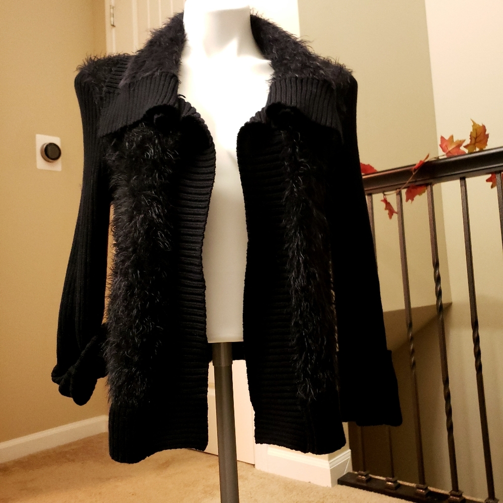 Apt.9 fur blazer/cardigan women's